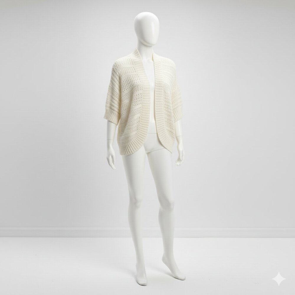 Simply Styled Cream Open-Front Cardigan